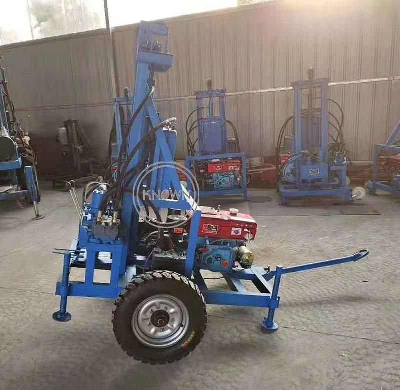 8 Horsepower Diesel Water Well Drill Machine Portable Deep Well Mine Borehole Drilling Rig with Tow Frame