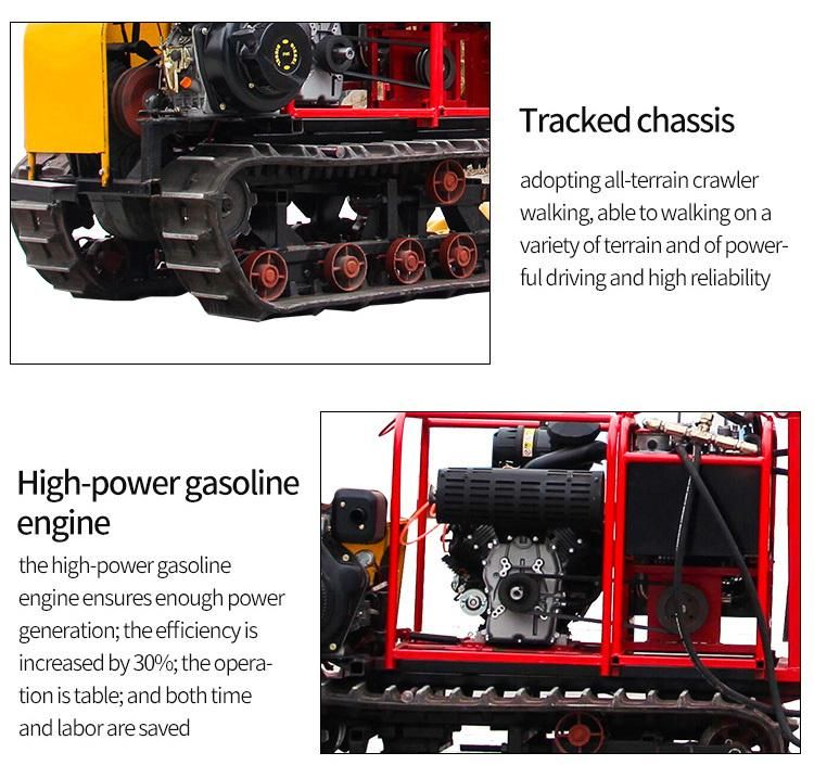 30m Portable Gasoline Engine Mountain DTH Drilling Rig