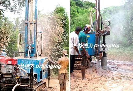 100m DTH Hammer Rock Hydraulic Portable Water Bore Well Drill Machine Borehole Air Drilling Rig