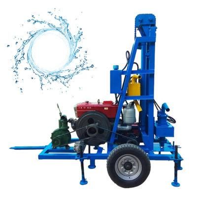 Portable 150m Deep Water Well Drilling Rig Tractor Mounted Core Drilling Rig Machine with PDC Core Drill Bits