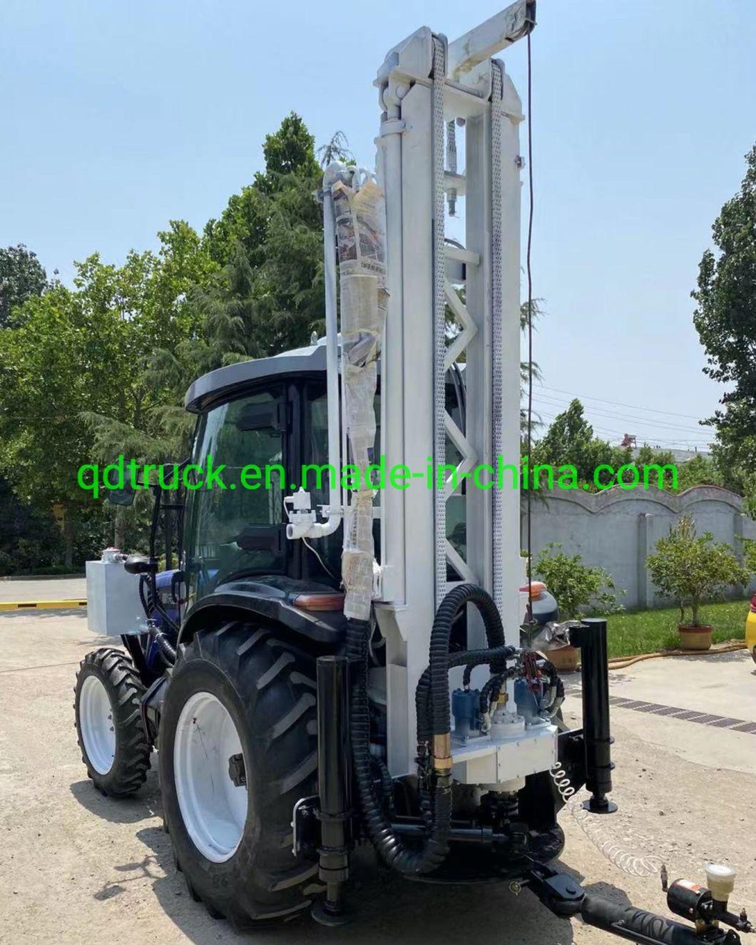 Tow air compressor tractor mounted water well impactor drilling rig