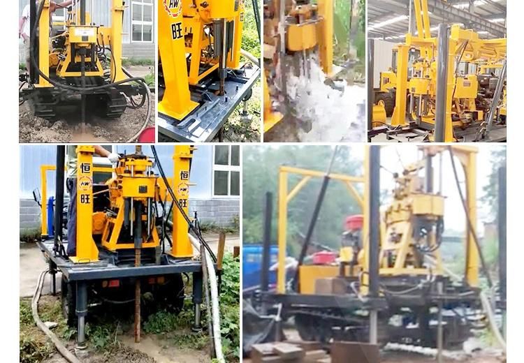 Easy to Move 15kw Hydraulic Drilling Rig Portable Depth 230m Drill Drilling for Drilling Water Well Dam Foundation and Other Buildings