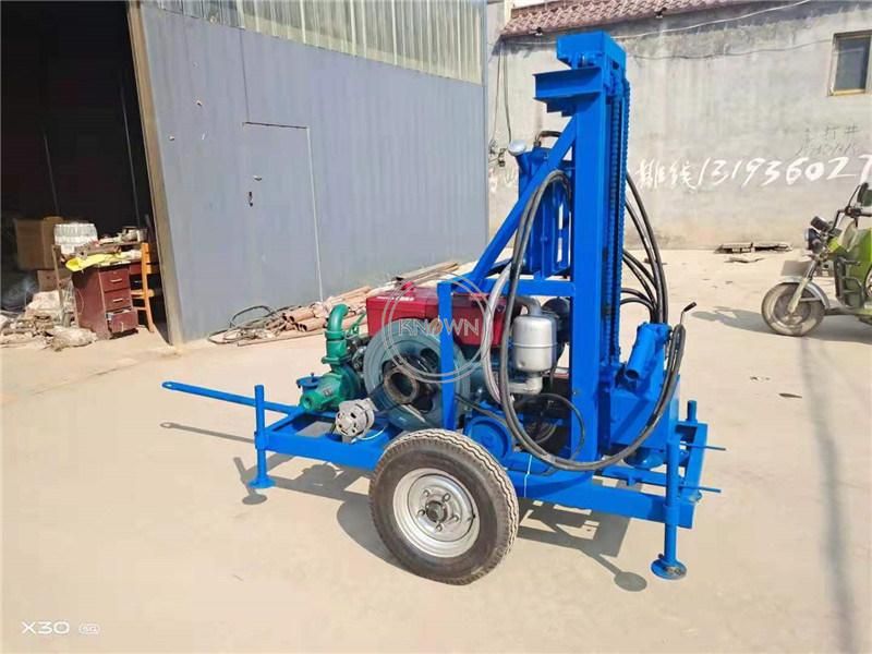 22HP Diesel Deep Water Well Core Drilling Rig Machine 100m Hydraulic Mine Drilling Rigs Rotary Hole Borehole Drill Machines for Sale