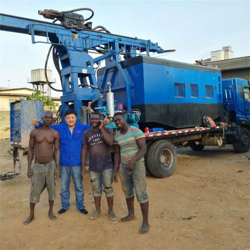 Depth 300m Truck Mounted Water Well Rotary Drilling Rig