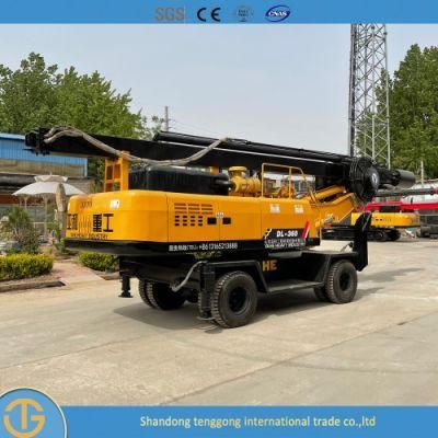Four-Wheel Type Rotary Drilling Rig Portable Low Price