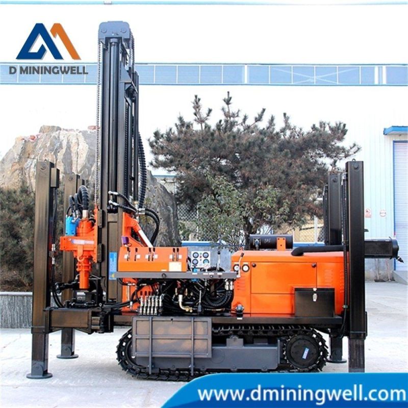 Dminingwell China Portable Crawler Mounted Mobile Water Well Drilling Rig Machine Depth 180m Mwx180