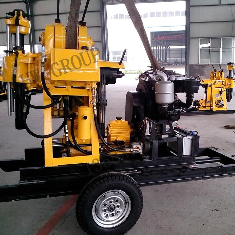 Drilling Depth 160m Diesel Engine Hydraulic Borehole Drilling Machine Hw160