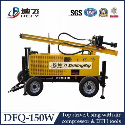 Portable 150m Hydraulic DTH Rock Drill Machine Drilling Rig