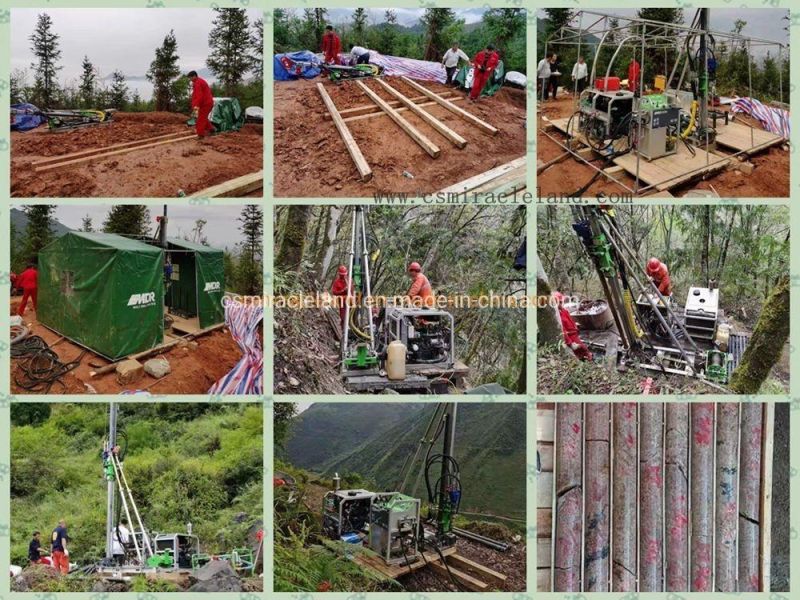 Xt-300 Portable Full Hydraulic Rotary Head Mineral Investigation Diamond Wireline Core Drilling Machine