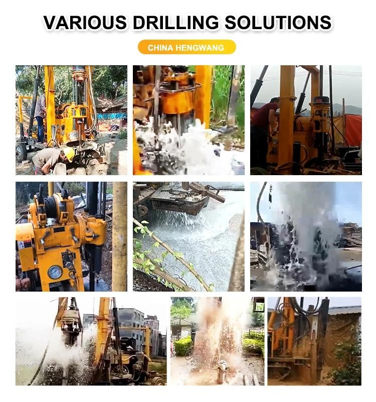Drilling Depth 160m Engine Power Power 13.2kw Portable Water Well Drilling Rig Price