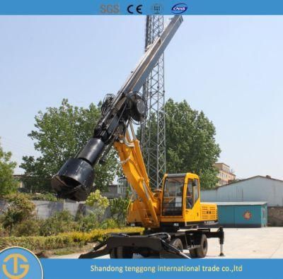 Small Popular Hydraulic Wheel Rotary Excavating Drilling Rig for Village Pile Foundation