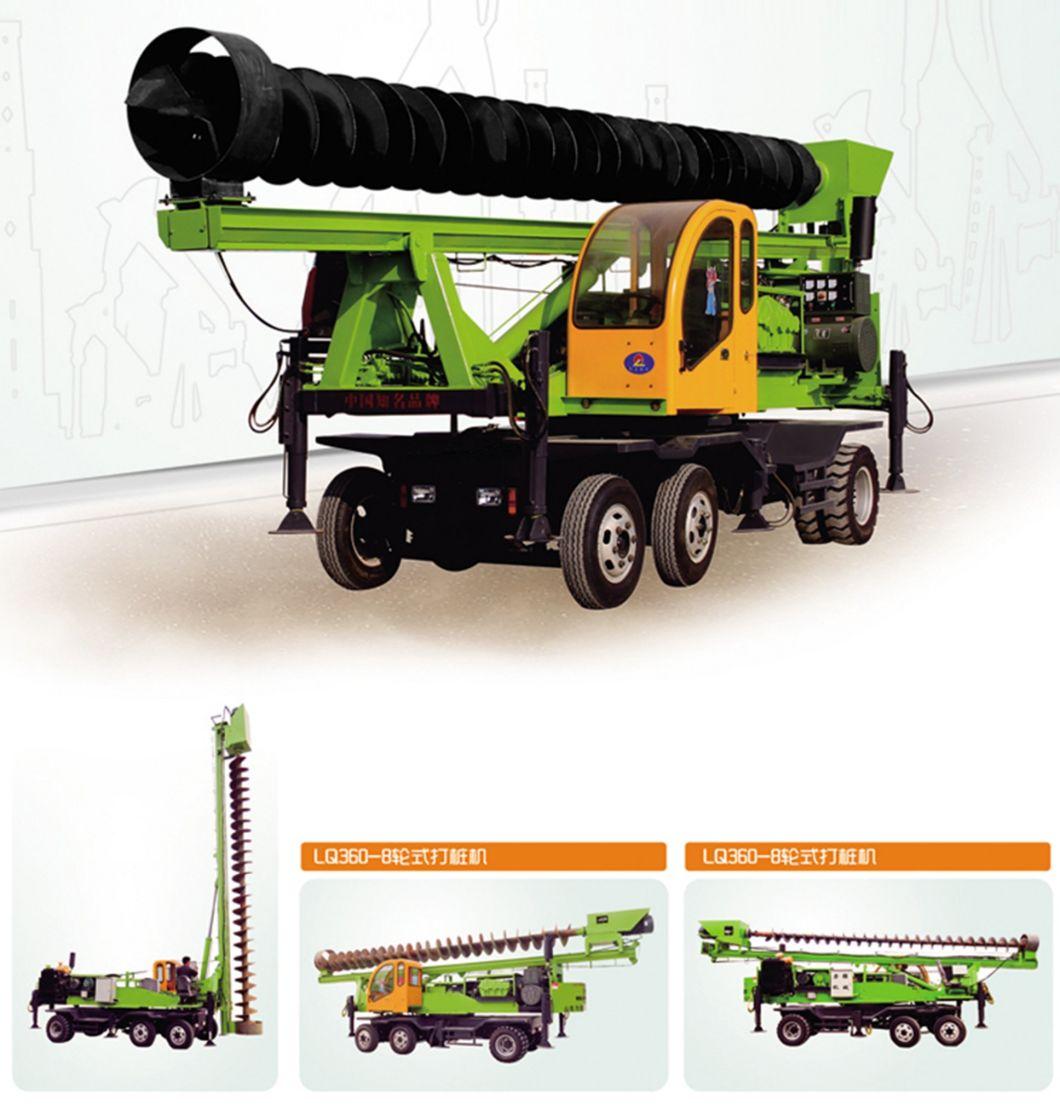 Wheeled 360-8 Hydraulic Walking and Electric Walking Diesel Pile Driver for Building Pile Excavating