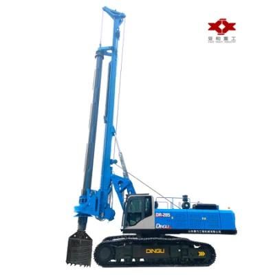 60-80m Depth Small Wheel Excavator Rotary Drilling Rig Dr-285 with Ce/ISO Certification