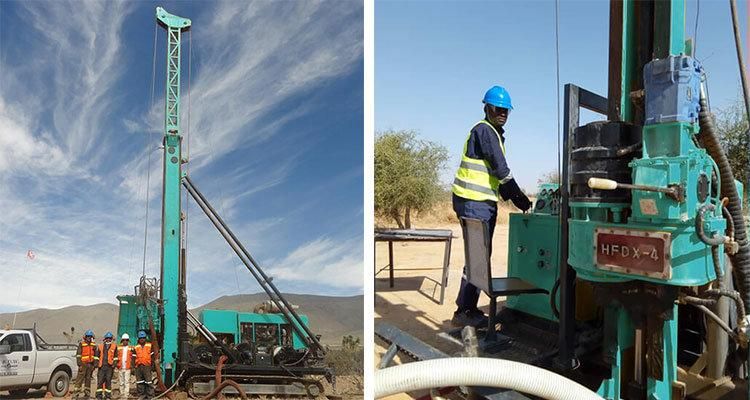 Hfdx-4 300m Portable Hydraulic Core Drilling Rig Machine for Sale