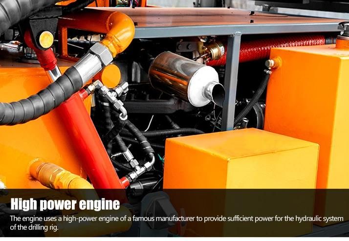Engine Power 73kw Depth 160m Hydraulic Crawler Well Pneumatic Drill Rig