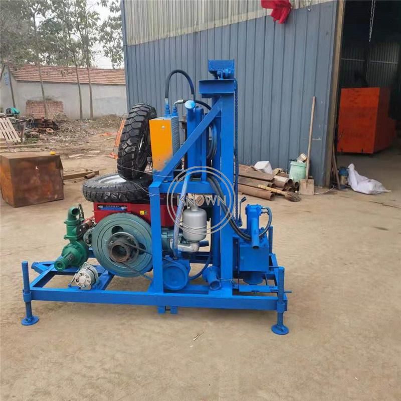22HP Diesel Deep Water Well Core Drilling Rig Machine 100m Hydraulic Mine Drilling Rigs Rotary Hole Borehole Drill Machines for Sale