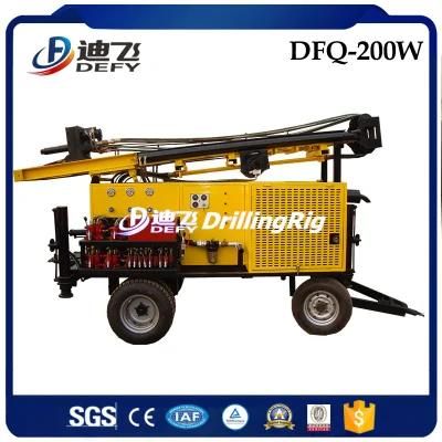 Mining Hard Rock Drilling Rig for 200m Borehole