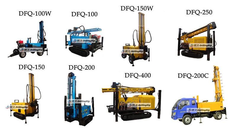 2022 Hot Sale Top Drive Trailer/Crawler Mounted DTH Drill Rig for 100m