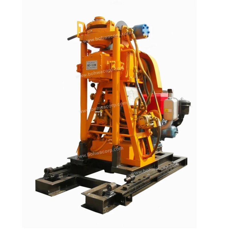 50m Crawler Based Civil Engineering Borehole Drilling Machine