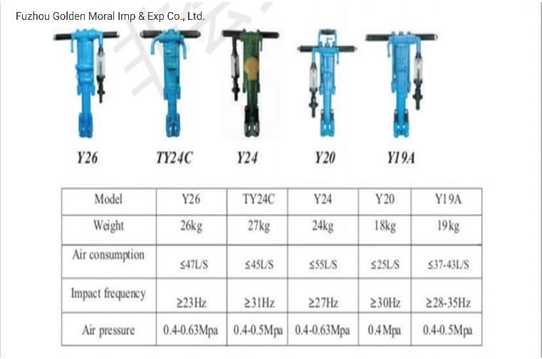 Yt28 Air-Leg Rock Drill/Hand-Held Pneumatic Rock Drill