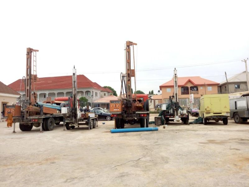 6X4 Truck Mounted 400m Hydraulic Borehole Drilling Rig for Big Diameter Water Well Drilling with DTH and Mud Drilling