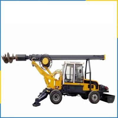 17m Hydraulic Power Engineering Drilling Rig Machine Wheeled 180 Drilling Equipment with Low Price