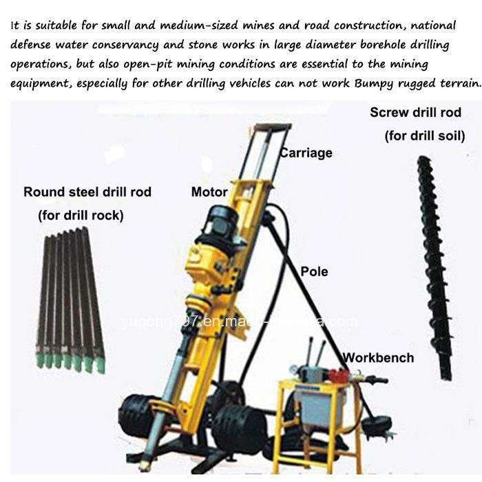 Manual Portable DTH Air Compressor Hammer Drilling Rig Swivel Drilling Rig for Slope Protection