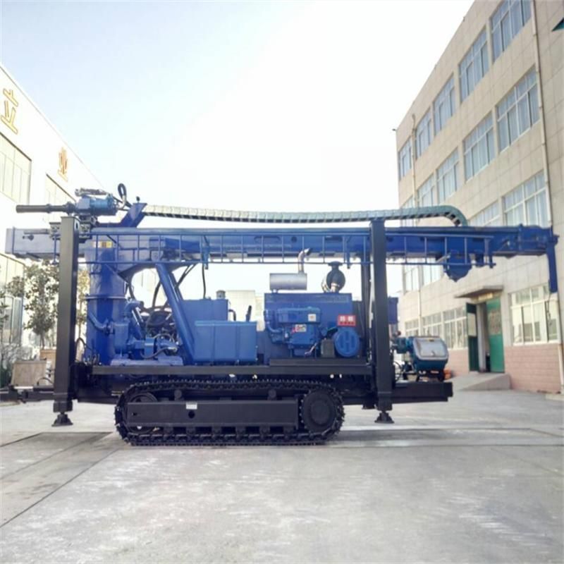 600meters Deep Depth Crawler Hydraulic Hard Rock Water Well Drilling Rig Machine