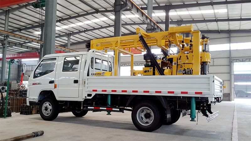 600m Portable Water Well Drilling Rig with Wheels Mounted