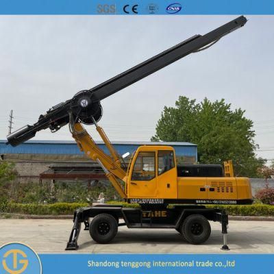 5-30m Drilling Depth Wheel Hydraulic Rotary Drill Rigmachine