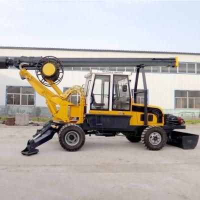 Wheeled 180 Hydraulic Crawler Drill Hydraulic Press Water Drilling Machine Rotary Drilling Rig for Sale