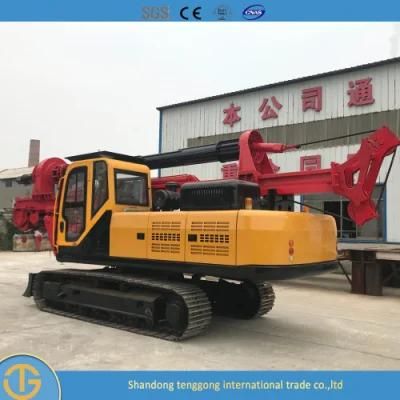 Pile Driver Hydraulic Electric Ground Screw Concrete Portable Surface Drilling Rig with Two Drilling Tools for Free Can Customize