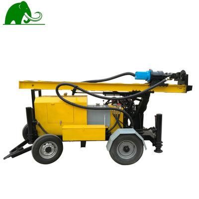 150m Wheels Samll Water Well Drill Rig for Drilling Rock