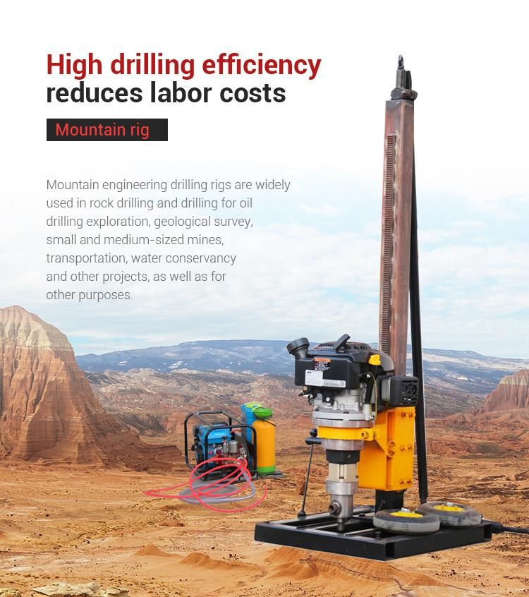 Mine Rock Core Drilling Rig Mountain Portable Pillar Sampling Rig Diesel Drilling Rig