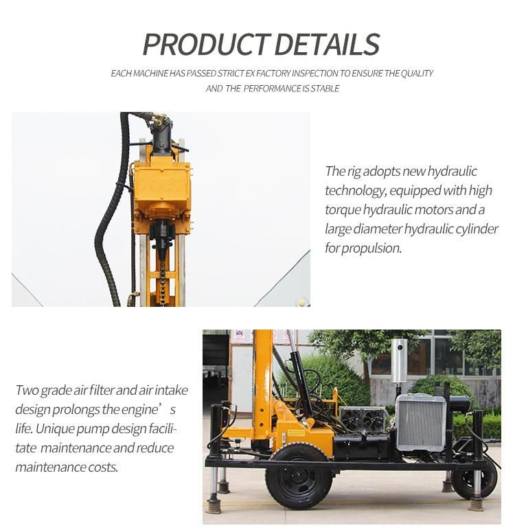 Truck Mounted Water Well Drilling Rig/Work with Air Compressor or Mud Pump