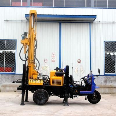 Hydraulic Mining Equipment Portable Wheel Mounted Borewell Drilling Machine