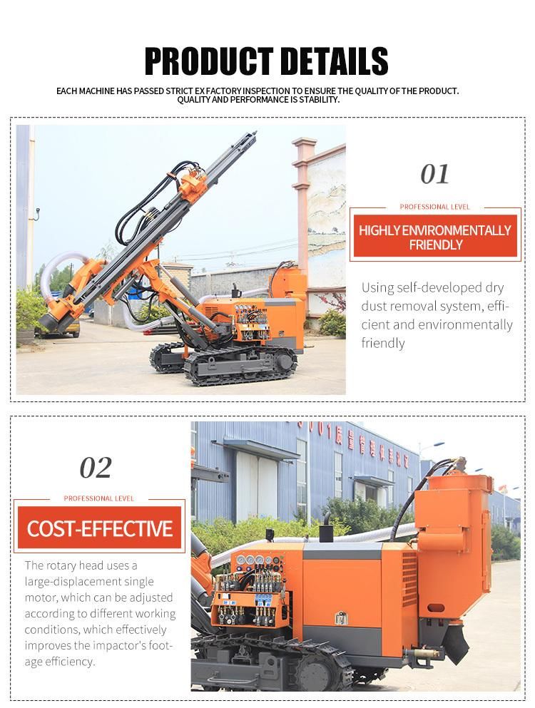 Exploration Crawler Pneumatic Portable Drilling Rig for Open Pits Mining