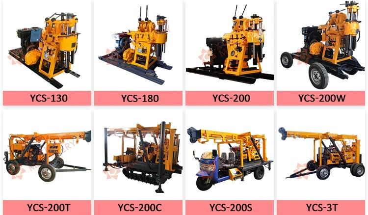 Ycs-200 Small Water Well Rotary Drilling Rig Machine Portable Borehole Drilling Machine