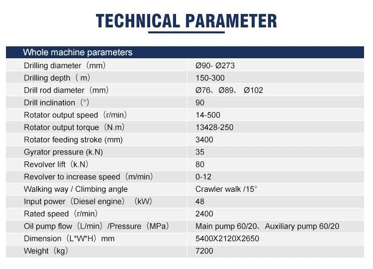 Pnematic Borehole Rotary Water Well Drilling Rig Price