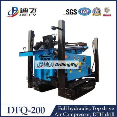 Dfq-200 Air Compressor Water Well Drilling Rig Machine