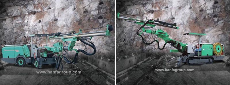 High Flexural Strength 73.6kw Drilling Rig for Small Tunnel Tunneling