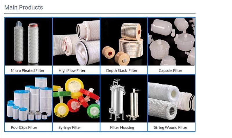 Absolute Pleated Filter Cartridge Twin Filter Parker Equivalent for Water Injection