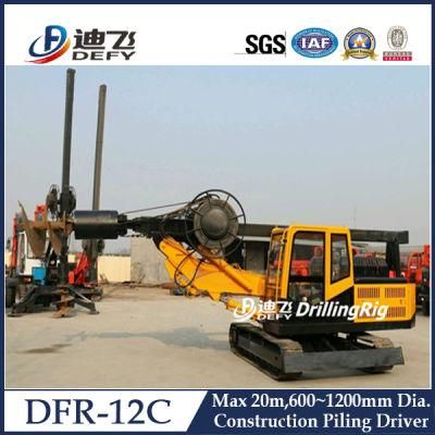 Dfr-12c 20m Bored Bucket Foundation Pile Rig Hydraulic Auger Construction Piling Machine
