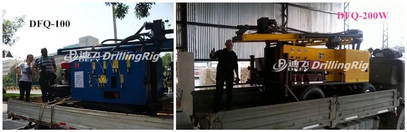 Dfq-100 Portable Air Compressor Water Well Drilling Rig Price