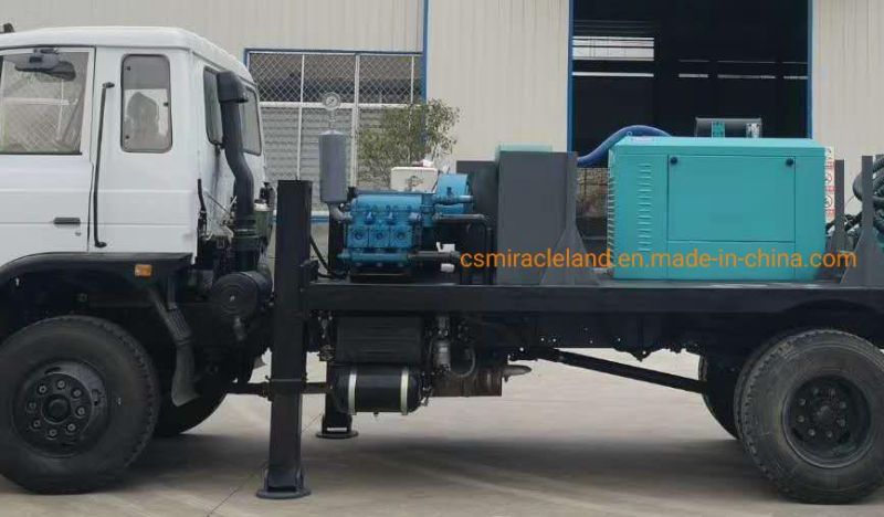 Truck Mounted Hydraulic Rotary Head Borehole Water Well Drilling Rig with Air Compressors/Mud Pump