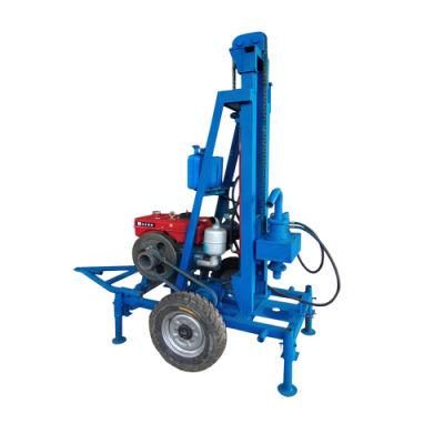 130m Deep Trailer Mounted Portable Water Well Drilling Rig Machine
