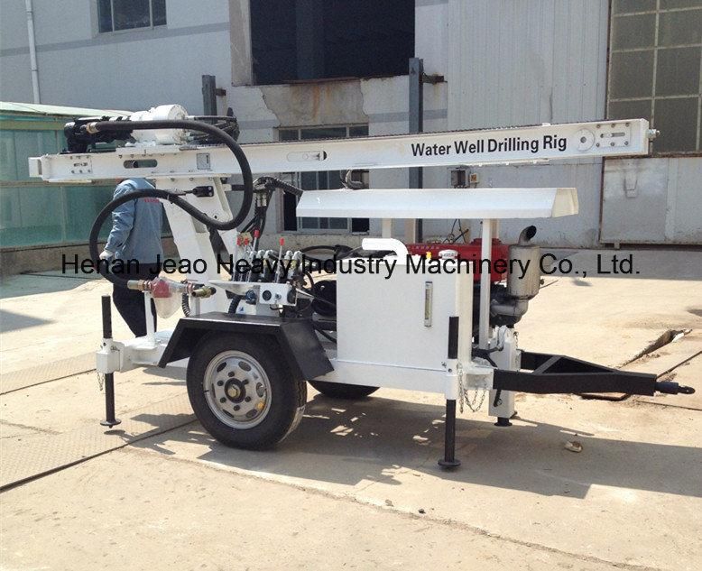 Jw120 Trailer Mounted Small Borehole Water Well Drilling Rig