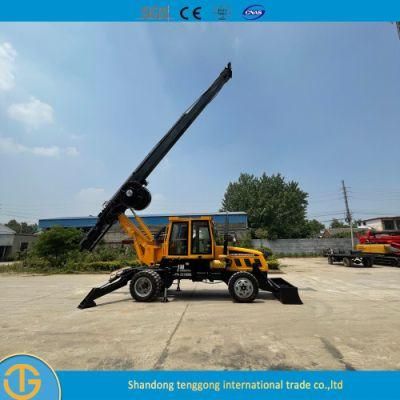 Bored Tractor Portable Small Piling Hammer Drilling Rig for Sale Dl-180 Model