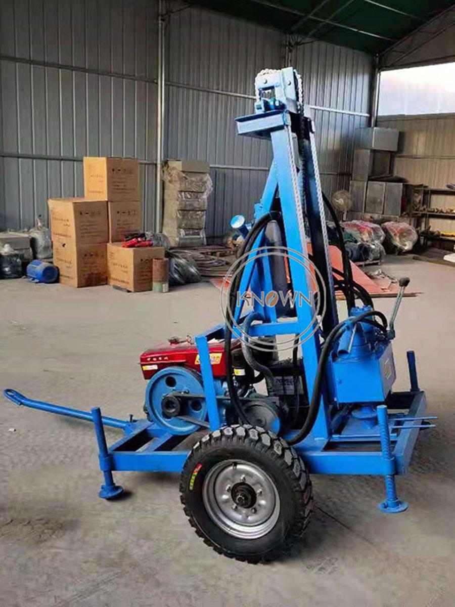 8 Horsepower Diesel Water Well Drill Machine Portable Deep Well Mine Borehole Drilling Rig with Tow Frame