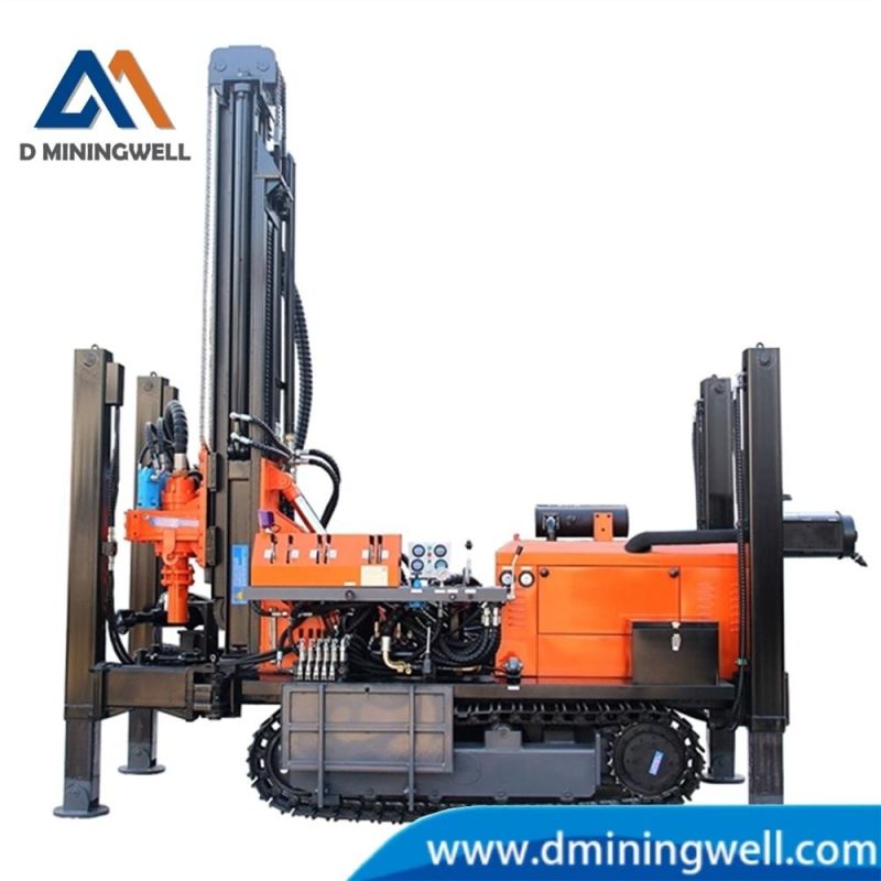 Dminingwell China Portable Crawler Mounted Mobile Water Well Drilling Rig Machine Depth 180m Mwx180